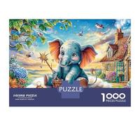 Jigsaw Puzzle Per Adulti E Bambini 1000 Pezzi Mago Elefante Bambino su Cloud Puzzle 70x50cm/1000pcs Decompressione E Regalo Puzzle Giochi Giocattolo Antistress Cardboard