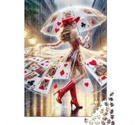 Jigsaw Puzzle Per Adulti E Bambini 1000 Pezzi Moda di strada piovosa Puzzle 52x38cm/1000pcs Decompressione E Regalo Puzzle Giochi Per Famiglia DIY