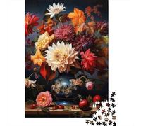 Jigsaw Puzzle Per Adulti E Bambini 1000 Pezzi Natura morta floreale autunnale Puzzle 38x26cm/1000pcs Regali Puzzle Giochi Per Famiglia Cardboard