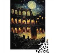 Jigsaw Puzzle Per Adulti E Bambini 1000 Pezzi Notte del Colosseo Romano Puzzle 38x26cm/1000pcs Regali Puzzle Giochi Giocattolo Antistress Cardboard