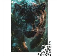 Jigsaw Puzzle Per Adulti E Bambini 1000 Pezzi Occhi Pantera Nera Puzzle 38x26cm/1000pcs Decompressione E Regalo Puzzle Giochi Giocattolo Antistress Cardboard