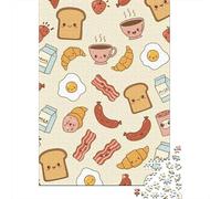 Jigsaw Puzzle Per Adulti E Bambini 1000 Pezzi Oggetti di colazione Kawaii Puzzle 38x26cm/1000pcs Decompressione E Regalo Puzzle Giochi Giocattolo Antistress Cardboard