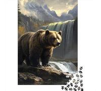 Jigsaw Puzzle Per Adulti E Bambini 1000 Pezzi Orso selvaggio in piedi Puzzle 52x38cm/1000pcs Decompressione E Regalo Puzzle Giochi Per Famiglia Cardboard