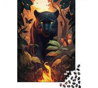 Jigsaw Puzzle Per Adulti E Bambini 1000 Pezzi Pantera nera giungla Puzzle 70x50cm/1000pcs Decompressione E Regalo Puzzle Giochi Per Famiglia Cardboard