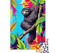 Jigsaw Puzzle Per Adulti E Bambini 1000 Pezzi pigrizia nella giungla colorata Puzzle 70x50cm/1000pcs Regali Puzzle Giochi Giocattolo Antistress Cardboard