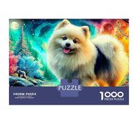 Jigsaw Puzzle Per Adulti E Bambini 1000 Pezzi Pomerania nella Foresta Cosmica Puzzle 38x26cm/1000pcs Decompressione E Regalo Puzzle Giochi Giocattolo Antistress Cardboard