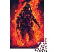 Jigsaw Puzzle Per Adulti E Bambini 1000 Pezzi Pompieri in azione Puzzle 38x26cm/1000pcs Regali Puzzle Giochi Giocattolo Antistress Cardboard