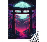 Jigsaw Puzzle Per Adulti E Bambini 1000 Pezzi Porta Neon Torii Puzzle 70x50cm/1000pcs Decompressione E Regalo Puzzle Giochi Giocattolo Antistress Cardboard
