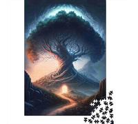 Jigsaw Puzzle Per Adulti E Bambini 1000 Pezzi Portale dell'albero mistico Puzzle 52x38cm/1000pcs Decompressione E Regalo Puzzle Giochi Giocattolo Antistress Cardboard