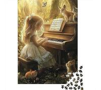 Jigsaw Puzzle Per Adulti E Bambini 1000 Pezzi Ragazza che suona il pianoforte Puzzle 38x26cm/1000pcs Regali Puzzle Giochi Giocattolo Antistress Cardboard