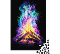 Jigsaw Puzzle Per Adulti E Bambini 1000 Pezzi RainbowFireCampfireArtwork Puzzle 52x38cm/1000pcs Decompressione E Regalo Puzzle Giochi Per Famiglia DIY