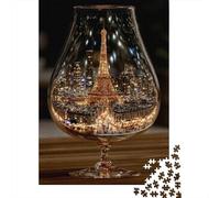 Jigsaw Puzzle Per Adulti E Bambini 1000 Pezzi Riflessione notturna di Parigi Puzzle 70x50cm/1000pcs Decompressione E Regalo Puzzle Giochi Per Famiglia DIY