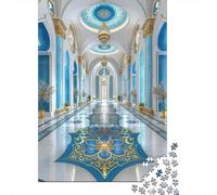 Jigsaw Puzzle Per Adulti E Bambini 1000 Pezzi Sala Islamica Blu Puzzle 70x50cm/1000pcs Decompressione E Regalo Puzzle Giochi Giocattolo Antistress Cardboard