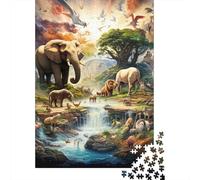 Jigsaw Puzzle Per Adulti E Bambini 1000 Pezzi Scena del paradiso della fauna selvatica Puzzle 38x26cm/1000pcs Regali Puzzle Giochi Giocattolo Antistress Cardboard