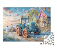 Jigsaw Puzzle Per Adulti E Bambini 1000 Pezzi Scena del trattore rurale Puzzle 38x26cm/1000pcs Decompressione E Regalo Arte di fantasia rurale vintage Puzzle Giochi Per Famiglia DIY