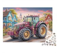 Jigsaw Puzzle Per Adulti E Bambini 1000 Pezzi Scena del trattore rurale Puzzle 38x26cm/1000pcs Regali Vintage Farm Vehicle Arte Puzzle Giochi Per Famiglia DIY