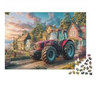 Jigsaw Puzzle Per Adulti E Bambini 1000 Pezzi Scena del trattore rurale Puzzle 38x26cm/1000pcs Regali Vintage Farm Vehicle Style Puzzle Giochi Per Famiglia DIY