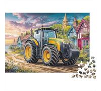 Jigsaw Puzzle Per Adulti E Bambini 1000 Pezzi Scena del trattore rurale Puzzle 38x26cm/1000pcs Regali Pittura di campagna vintage Puzzle Giochi Per Famiglia DIY