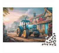 Jigsaw Puzzle Per Adulti E Bambini 1000 Pezzi Scena del trattore rurale Puzzle 52x38cm/1000pcs Decompressione E Regalo Fattoria di campagna vintage Puzzle Giochi Giocattolo Antistress DIY