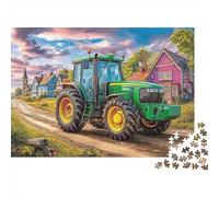 Jigsaw Puzzle Per Adulti E Bambini 1000 Pezzi Scena del trattore rurale Puzzle 52x38cm/1000pcs Decompressione E Regalo Vintage fattoria paesaggio Art Puzzle Giochi Giocattolo Antistress DIY