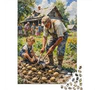 Jigsaw Puzzle Per Adulti E Bambini 1000 Pezzi Scena della vita della fattoria rurale Puzzle 52x38cm/1000pcs Decompressione E Regalo Puzzle Giochi Per Famiglia Cardboard