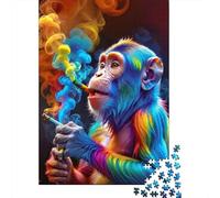 Jigsaw Puzzle Per Adulti E Bambini 1000 Pezzi Scimmia Arcobaleno Fumare Puzzle 52x38cm/1000pcs Decompressione E Regalo Puzzle Giochi Giocattolo Antistress Cardboard