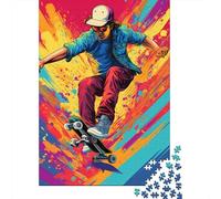 Jigsaw Puzzle Per Adulti E Bambini 1000 Pezzi Skateboarder Azione Puzzle 52x38cm/1000pcs Decompressione E Regalo Puzzle Giochi Per Famiglia Cardboard