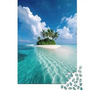 Jigsaw Puzzle Per Adulti E Bambini 1000 Pezzi Spiaggia dell'isola tropicale Puzzle 52x38cm/1000pcs Decompressione E Regalo Puzzle Giochi Per Famiglia Cardboard
