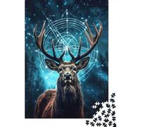 Jigsaw Puzzle Per Adulti E Bambini 1000 Pezzi Spirito Cervo Mistico Puzzle 52x38cm/1000pcs Decompressione E Regalo Puzzle Giochi Giocattolo Antistress DIY