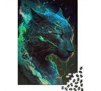 Jigsaw Puzzle Per Adulti E Bambini 1000 Pezzi Spirito Pantera Blu Puzzle 38x26cm/1000pcs Regali Puzzle Giochi Per Famiglia DIY