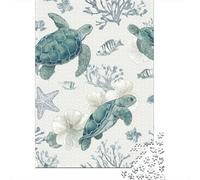 Jigsaw Puzzle Per Adulti E Bambini 1000 Pezzi tartarughe marine Puzzle 52x38cm/1000pcs Decompressione E Regalo Puzzle Giochi Per Famiglia Cardboard