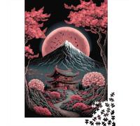Jigsaw Puzzle Per Adulti E Bambini 1000 Pezzi Tempio giapponese notte Puzzle 70x50cm/1000pcs Regali Puzzle Giochi Giocattolo Antistress Cardboard
