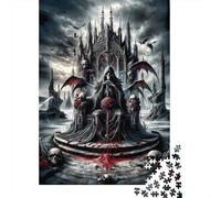 Jigsaw Puzzle Per Adulti E Bambini 1000 Pezzi Trono della Morte Gotico Puzzle 70x50cm/1000pcs Decompressione E Regalo Puzzle Giochi Giocattolo Antistress DIY