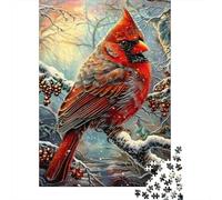 Jigsaw Puzzle Per Adulti E Bambini 1000 Pezzi uccello cardinale invernale Puzzle 52x38cm/1000pcs Regali Puzzle Giochi Giocattolo Antistress Cardboard