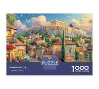 Jigsaw Puzzle Per Adulti E Bambini 1000 Pezzi Vibrante città antica greca con architettura vivace Puzzle 38x26cm/1000pcs Regali Puzzle Giochi Giocattolo Antistress DIY