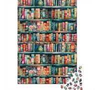 Jigsaw Puzzle Per Adulti E Bambini 1000 Pezzi Vintage libreria arte Puzzle 52x38cm/1000pcs Decompressione E Regalo Puzzle Giochi Per Famiglia DIY