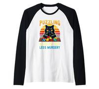 Jigsaw Puzzler Lover Puzzling Mi Fa Sentire Meno omicidio Maglia con Maniche Raglan