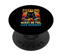 Jigsaw Puzzler Lover Puzzling Mi fa sentire meno omicidio PopSockets PopGrip Adesivo