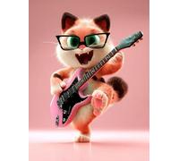jigsaw puzzles 1000 Pezzi, Gatto Che canta con una Chitarra, Puzzles Classiques, Giochi Rilassamento e Intelligence, Puzzle per Gioco Familiare, Regalo per Amore e Amico(1000PCS)