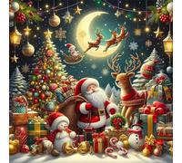 Jigsaw Puzzles 1000 Pieces for Adults, Fun Challenging & Brainteasing jigsaw puzzles for adults 1000 piece Puzzle Educational Games Home Decoration puzzle(Christmas Eve)