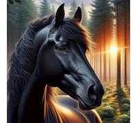 Jigsaw Puzzles 1000 Pieces, Jigsaws Jungle Dark Horse 1000 Piece jigsaw puzzles for Adults, Challenge High Difficulty Family Puzzle Game 65x65cm/26x26inch