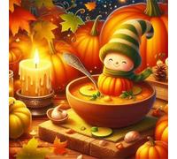 Jigsaw Puzzles 120 Pieces for Adults, Fun Challenging & Brainteasing jigsaw puzzles for adults 120 piece Puzzle Educational Games Home Decoration puzzle(Pumpkin Soup)