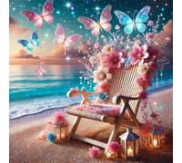 Jigsaw Puzzles 150 Pieces, Jigsaws Beach Chair 150 Piece jigsaw puzzles for Adults, Challenge High Difficulty Family Puzzle Game 65x65cm/26x26inch