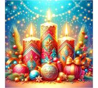 Jigsaw Puzzles 200 Pieces for Adults, Fun Challenging & Brainteasing jigsaw puzzles for adults 200 piece Puzzle Educational Games Home Decoration puzzle(Red Christmas Candle)