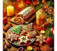 Jigsaw Puzzles 200 Pieces, Jigsaws Christmas Pastries Sweets 200 Piece jigsaw puzzles for Adults, Challenge High Difficulty Family Puzzle Game 28x28cm/11x11inch