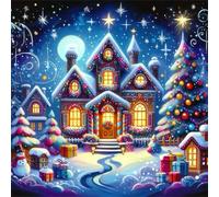Jigsaw Puzzles 300 Pieces for Adults, Fun Challenging & Brainteasing jigsaw puzzles for adults 300 piece Puzzle Educational Games Home Decoration puzzle(Christmas Starry Night)