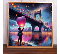 Jigsaw Puzzles 300 Pieces, Jigsaws Majestic Bridge Boy 300 Piece jigsaw puzzles for Adults, Challenge High Difficulty Family Puzzle Game 35x35cm/14x14inch