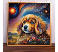 Jigsaw Puzzles 35 Pieces, Jigsaws Starry Sky Dog 35 Piece jigsaw puzzles for Adults, Challenge High Difficulty Family Puzzle Game 30x30cm/12x12inch