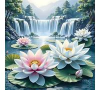 Jigsaw Puzzles 35 Pieces, Jigsaws White Lotus Pond 35 Piece jigsaw puzzles for Adults, Challenge High Difficulty Family Puzzle Game 30x30cm/12x12inch