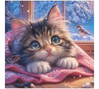 Jigsaw Puzzles 35 Pieces, Jigsaws Winter Blanket Cat 35 Piece jigsaw puzzles for Adults, Challenge High Difficulty Family Puzzle Game 30x30cm/12x12inch